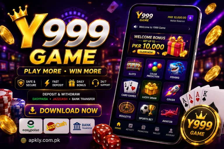 Y999 Game 2026 mobile gaming platform with casino-style games, welcome bonus, and APK download for Pakistan.